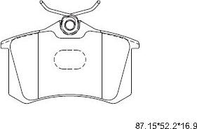 Asimco KD7797 - Brake Pad Set, disc brake car-mod.net