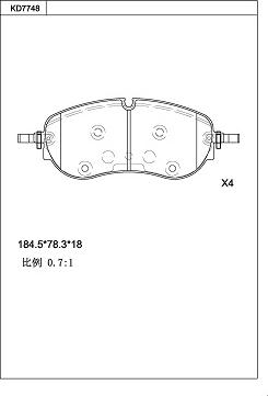 Asimco KD7748 - Brake Pad Set, disc brake car-mod.net