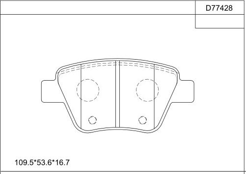 Asimco KD77428 - Brake Pad Set, disc brake car-mod.net