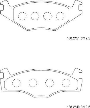 Asimco KD7756 - Brake Pad Set, disc brake car-mod.net
