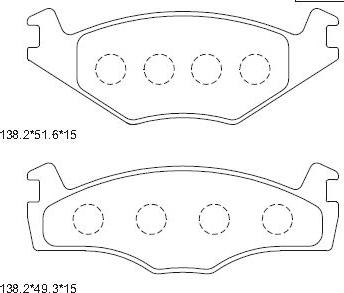 Asimco KD7757 - Brake Pad Set, disc brake car-mod.net