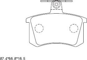 Asimco KD7716 - Brake Pad Set, disc brake car-mod.net