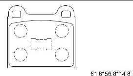 Asimco KD7712 - Brake Pad Set, disc brake car-mod.net