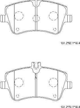 Asimco KD7786 - Brake Pad Set, disc brake car-mod.net