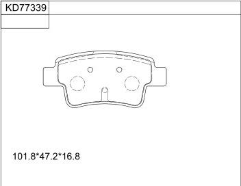 4U 22674FT - Brake Pad Set, disc brake car-mod.net