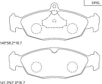 Asimco KD7732 - Brake Pad Set, disc brake car-mod.net