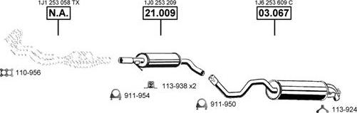 Asmet AU060100 - Exhaust System car-mod.net