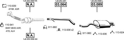Asmet AU060120 - Exhaust System car-mod.net