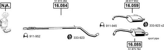 Asmet FI160010 - Exhaust System car-mod.net