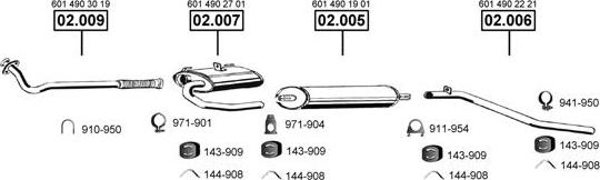 Asmet ME012950 - Exhaust System car-mod.net