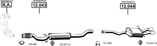Asmet MG400470 - Exhaust System car-mod.net