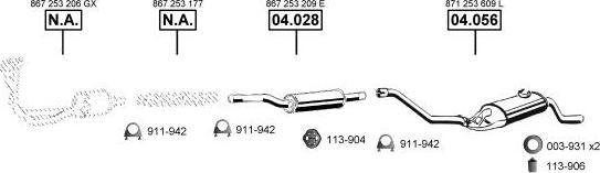 Asmet VA034545 - Exhaust System car-mod.net