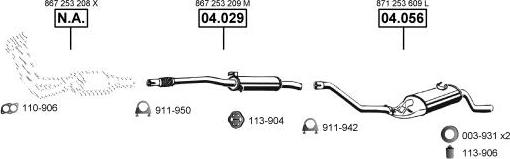 Asmet VA034550 - Exhaust System car-mod.net