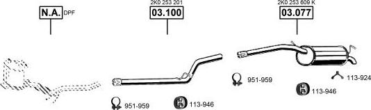 Asmet VA030939 - Exhaust System car-mod.net