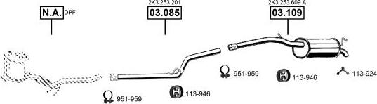 Asmet VA030970 - Exhaust System car-mod.net