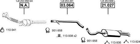 Asmet VA030670 - Exhaust System car-mod.net