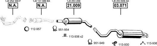 Asmet VA030300 - Exhaust System car-mod.net