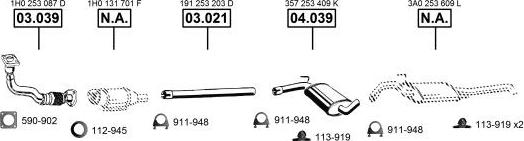 Asmet VA033995 - Exhaust System car-mod.net