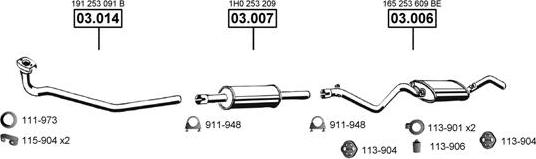 Asmet VA033245 - Exhaust System car-mod.net