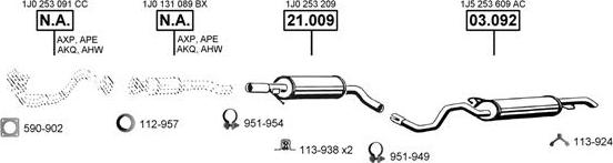 Asmet VA032600 - Exhaust System car-mod.net