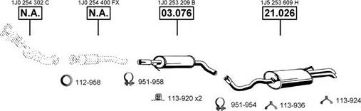 Asmet VA032630 - Exhaust System car-mod.net