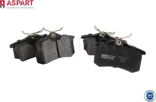 ASPART 3BPA1059 - Brake Pad Set, disc brake car-mod.net