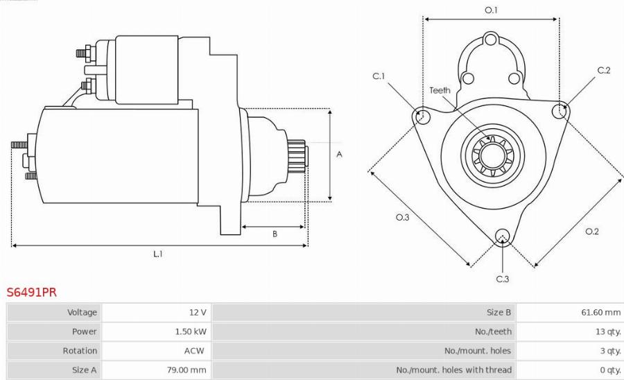 AS-PL S6491PR - Starter car-mod.net