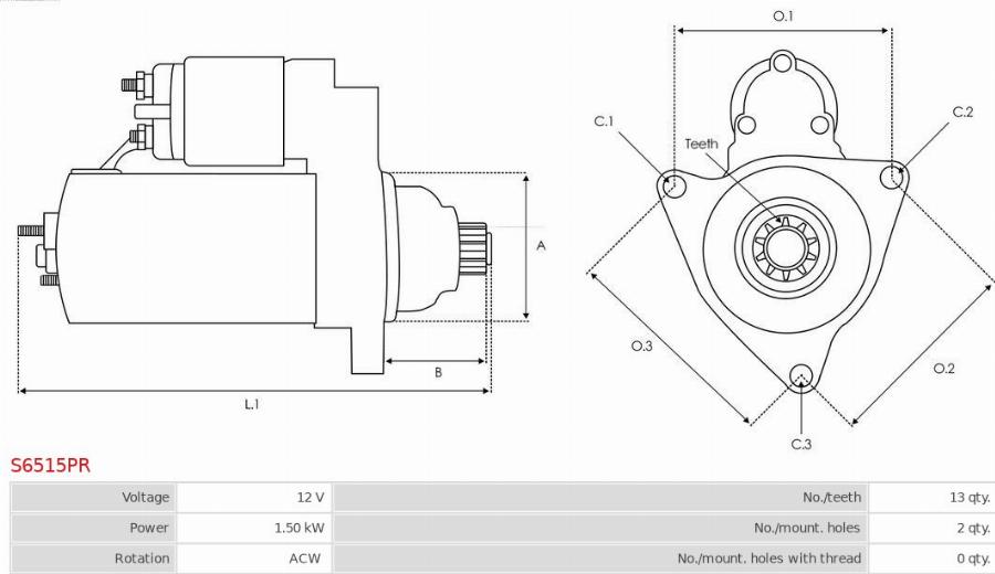 AS-PL S6515PR - Starter car-mod.net