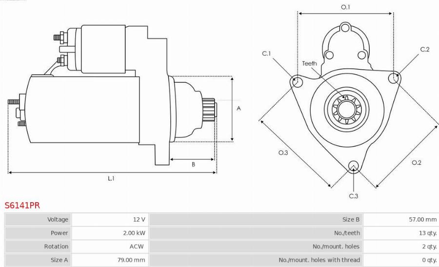 AS-PL S6141PR - Starter car-mod.net