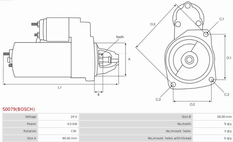 AS-PL S0079(BOSCH) - Starter car-mod.net