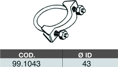 ASSO 99.1043 - Pipe Connector, exhaust system car-mod.net
