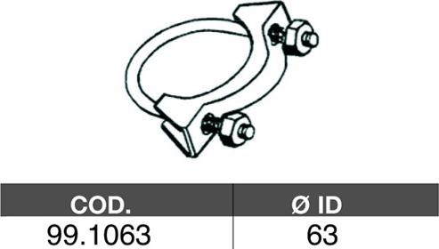 ASSO 99.1063 - Pipe Connector, exhaust system car-mod.net