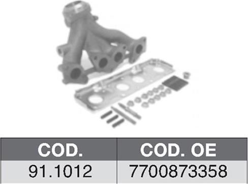 ASSO 91.1012 - Manifold, exhaust system car-mod.net