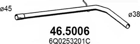 ASSO 46.5006 - Exhaust Pipe car-mod.net