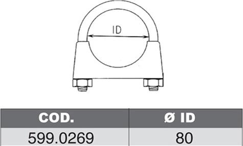 ASSO 599.0269 - Mounting Kit, silencer car-mod.net