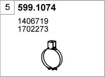 ASSO 599.1074 - Mounting Kit, silencer car-mod.net