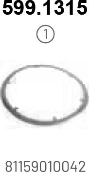 ASSO 599.1315 - Gasket, exhaust pipe car-mod.net