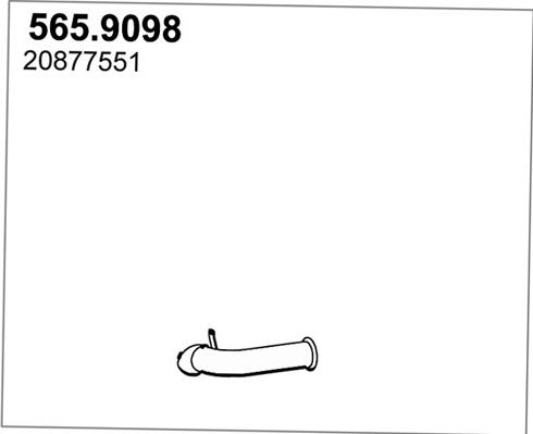 ASSO 565.9098 - Exhaust Pipe car-mod.net