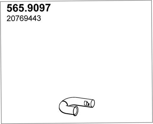 ASSO 565.9097 - Exhaust Pipe car-mod.net