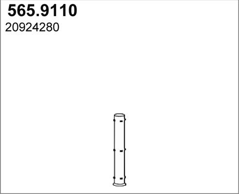ASSO 565.9110 - Exhaust Pipe car-mod.net