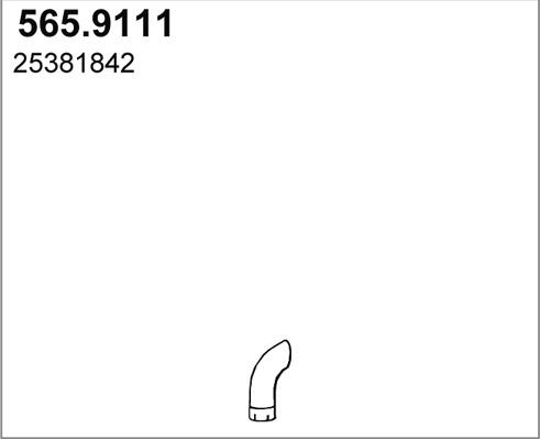 ASSO 565.9111 - Exhaust Pipe car-mod.net