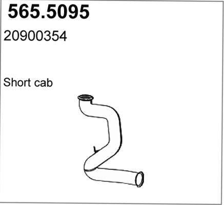 ASSO 565.5095 - Exhaust Pipe car-mod.net