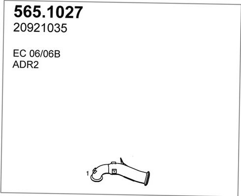 ASSO 565.1027 - Exhaust Pipe car-mod.net