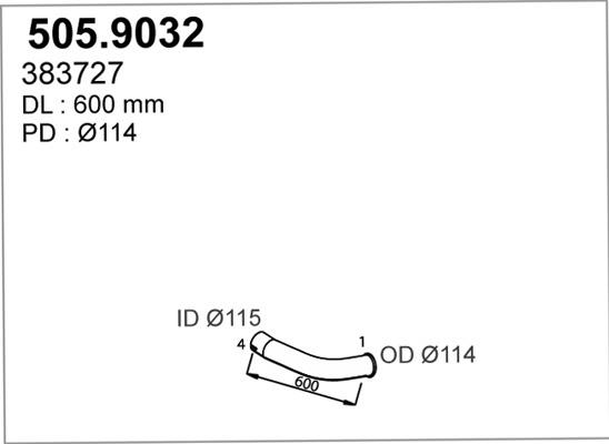 ASSO 505.9032 - Exhaust Pipe car-mod.net