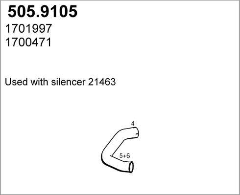 ASSO 505.9105 - Exhaust Pipe car-mod.net
