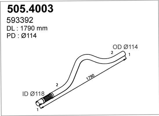 ASSO 505.4003 - Flex Hose, exhaust system car-mod.net