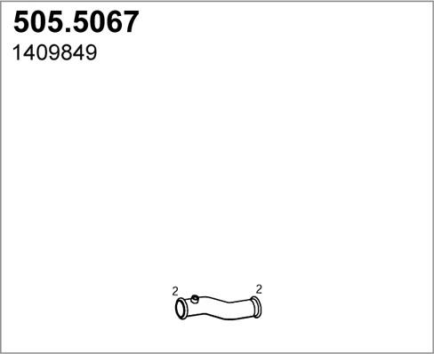 ASSO 505.5067 - Exhaust Pipe car-mod.net