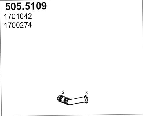 ASSO 505.5109 - Exhaust Pipe car-mod.net