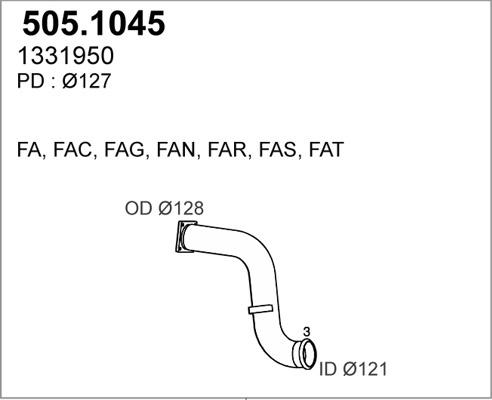 ASSO 505.1045 - Exhaust Pipe car-mod.net