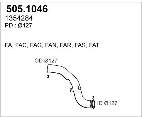 ASSO 505.1046 - Exhaust Pipe car-mod.net